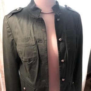 Mossimo Green Stretch Military Jacket S